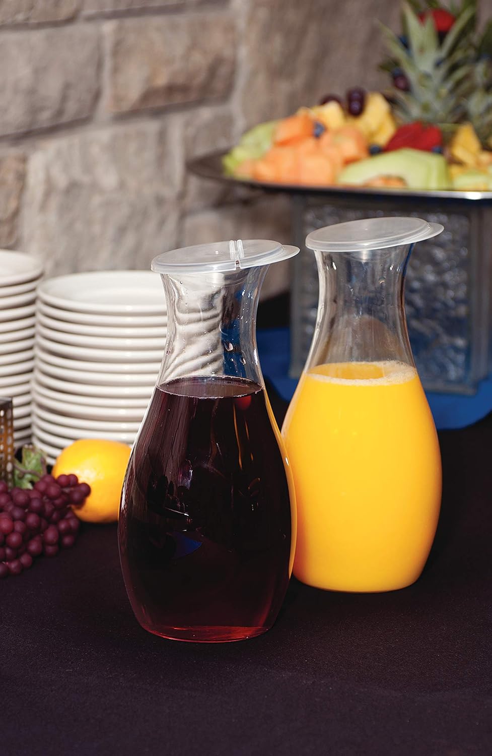 Carlisle FoodService Products 7090007 Cascata – Jarra de jugo para bebidas, plástico, 25 L, transparente, 1 unidad (paquete de 2)