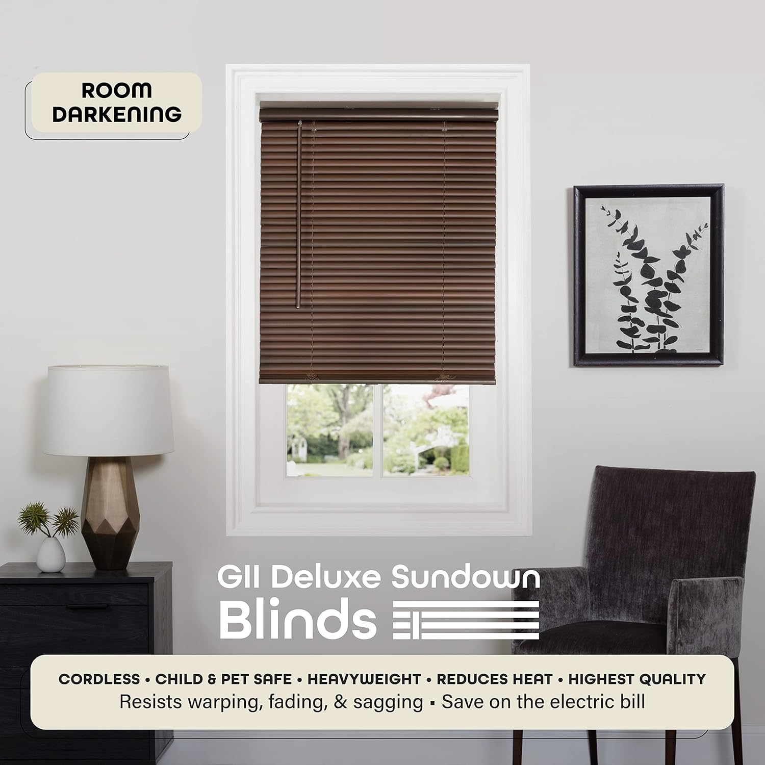 Achim Home Decor – Minipersiana inalámbrica para oscurecer la habitación, 48 pulgadas de largo, 64 pulgadas de altura, tamaño de listón de 1