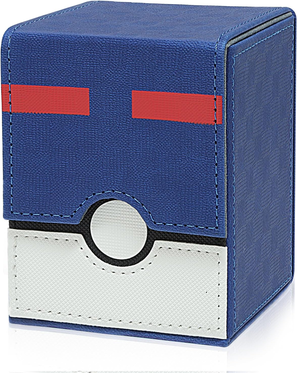 Caja de cartas para tarjetas PTCG, se adapta a más de 100 tarjetas con funda, juegos de cartas coleccionables TCG, piel sintética, imán fuerte,