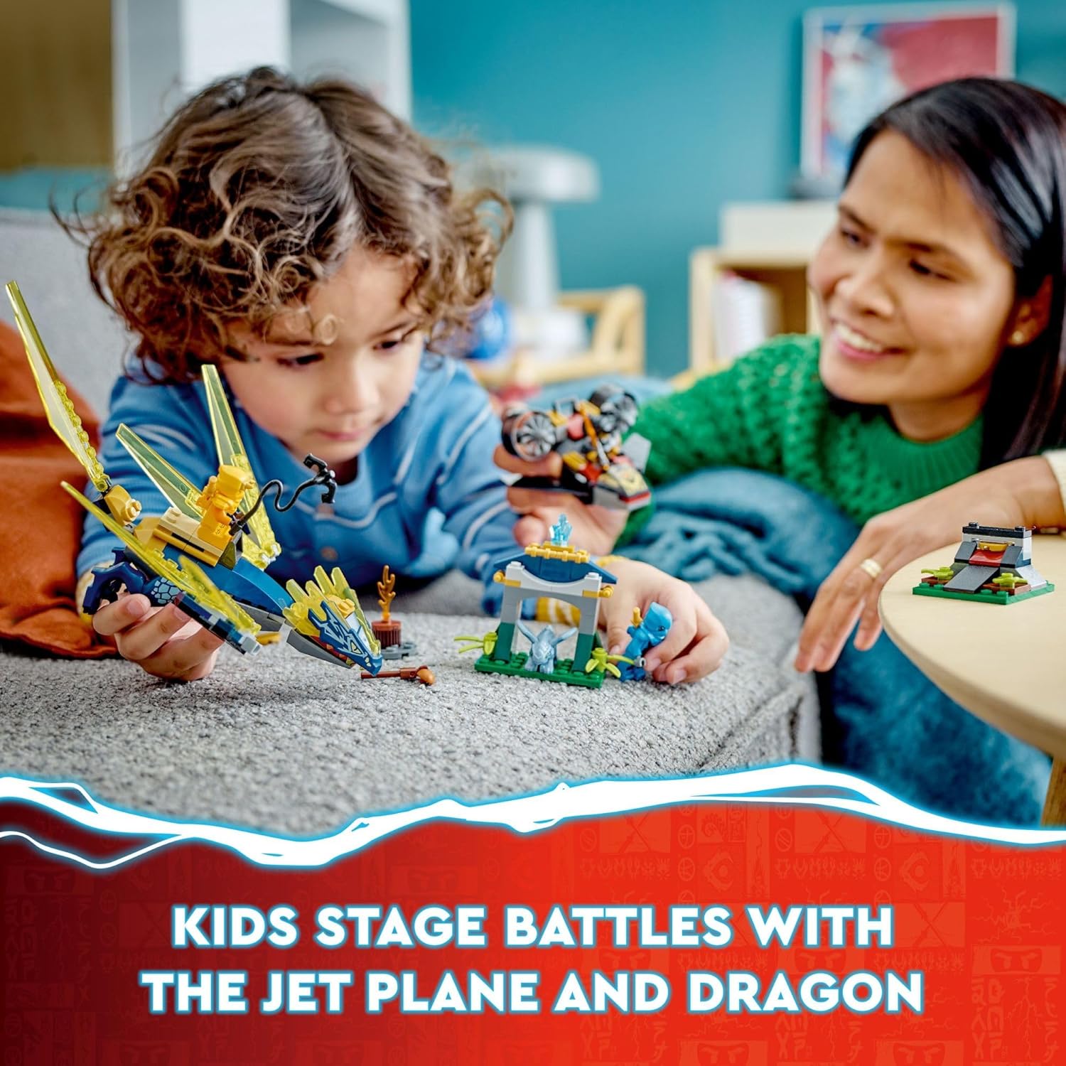 LEGO NINJAGO NYA y Arin’s Baby Dragon Battle 71798 Juguete de construcción Ninja, cuenta con un chorro, 2 dragones, 3 minifiguras y Baby Riyu, idea