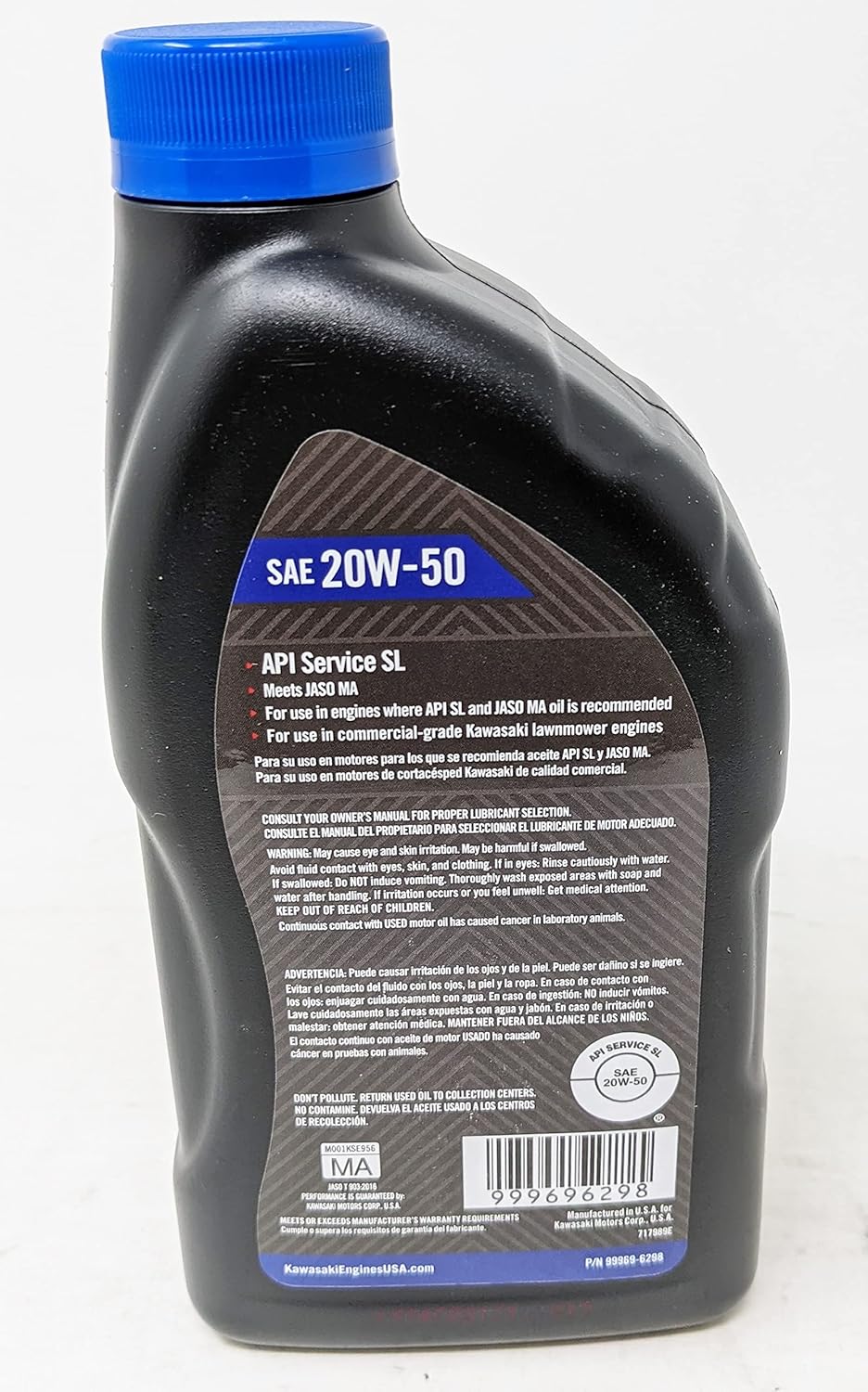 Kawasaki 99969-6298 (caja de 12) 20W50 mezcla sintética de aceite de motor y tratamiento de combustible