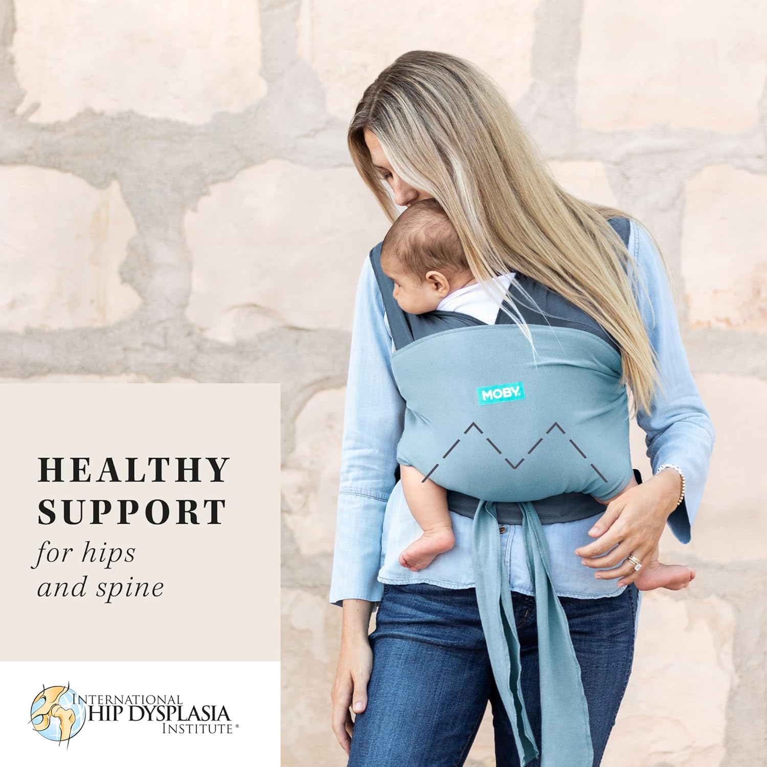 Moby Portabebés fácil de envolver  Portabebés y envoltura en uno para madres, padres y cuidadores  Diseñado para recién nacidos, bebés y niños