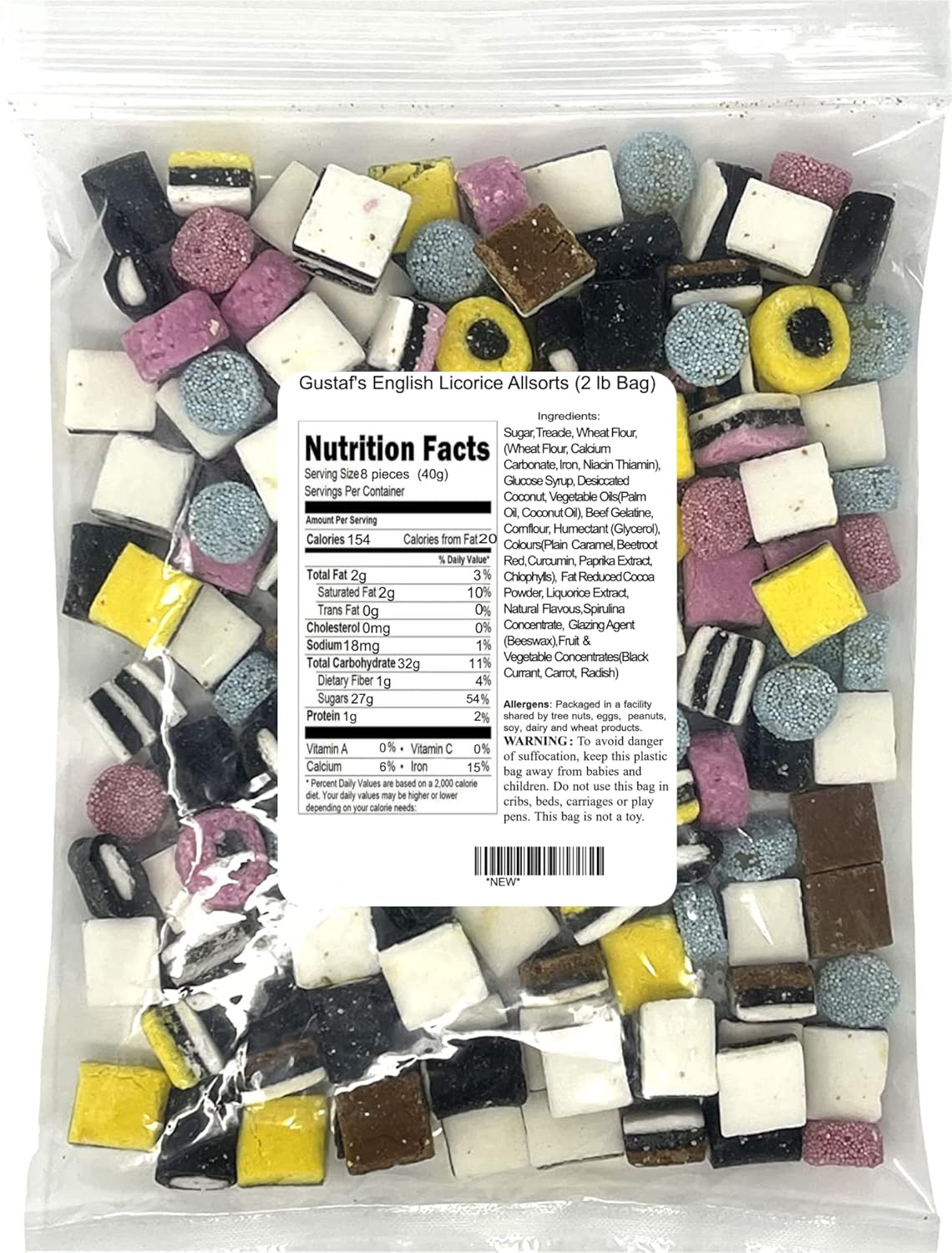 Gustaf’s English Regaliz Allsorts (bolsa de 2 libras)