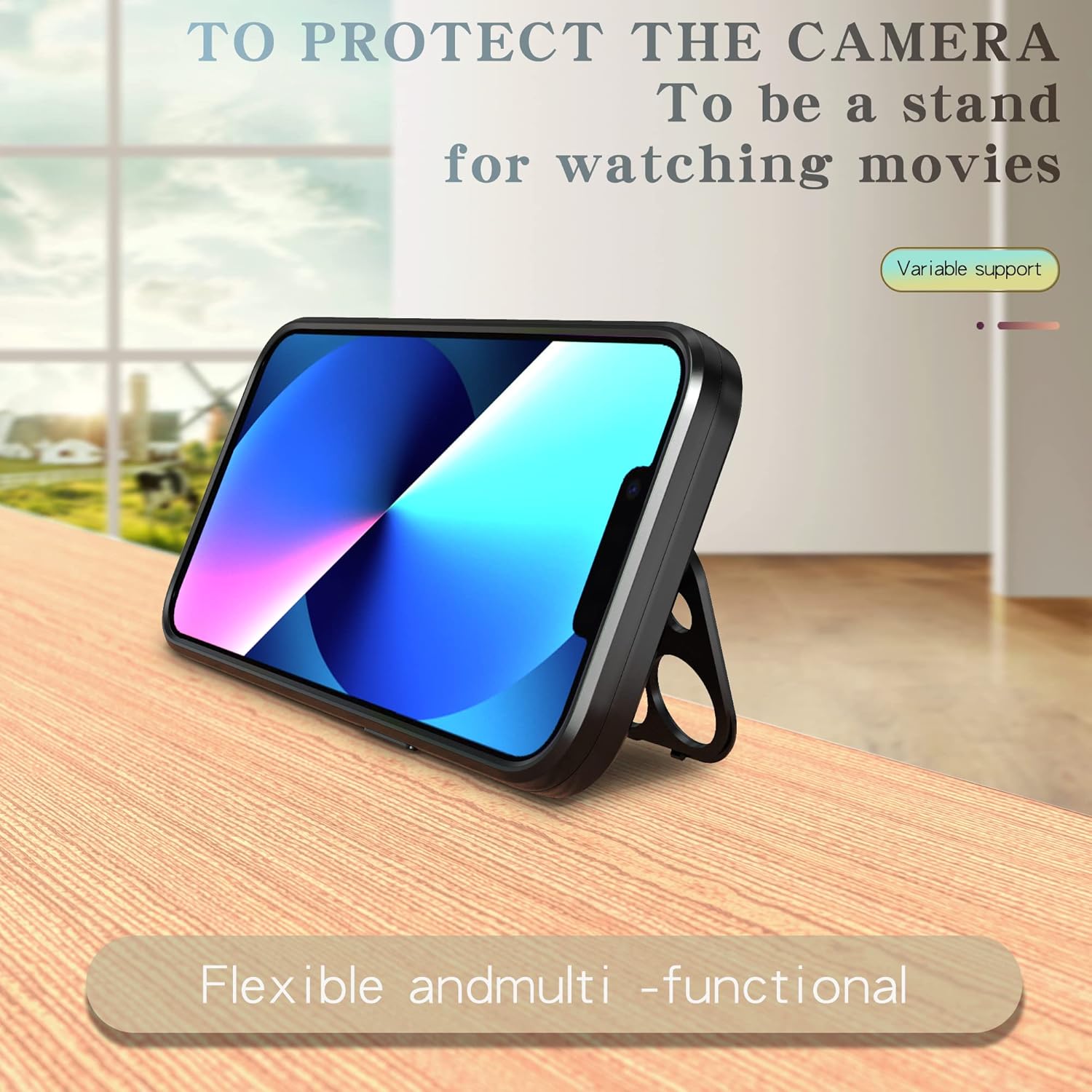 Asuwish Funda de teléfono para iPhone 13 Pro Max 2021 de 6.7 pulgadas con protector de pantalla de vidrio templado Magsafe y soporte delgado para