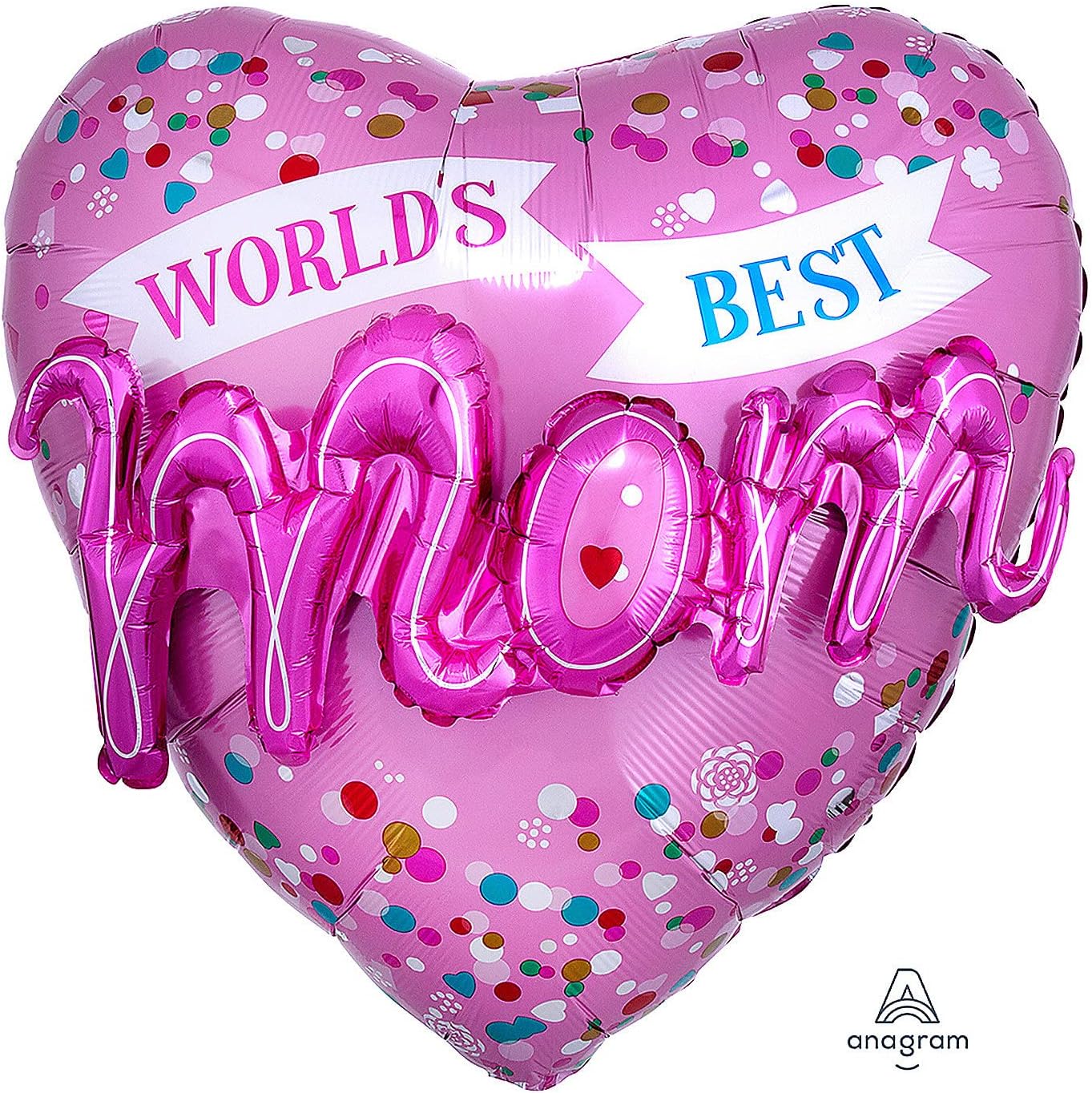 World’s Best Mom Heart – Globo de Mylar de 36 pulgadas
