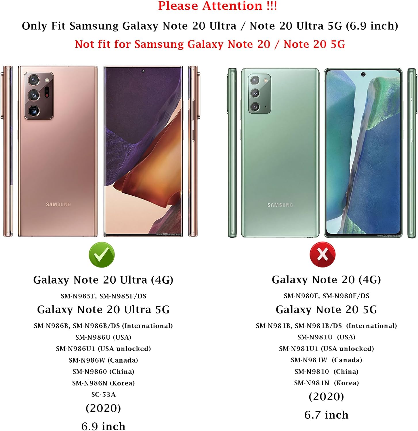 Funda para Samsung Galaxy Note 20 Ultra con cubierta para lente de cámara, protector de pantalla HD, prueba de caídas de grado militar, soporte de