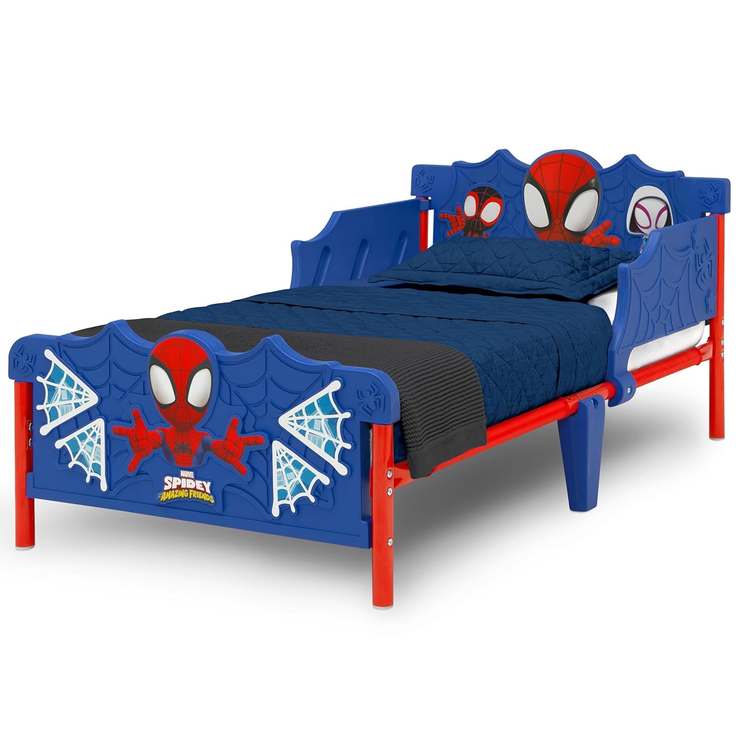 Delta Children Spidey and His Amazing Friends – Cama infantil 3D, color azul