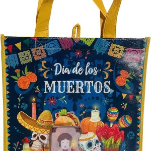 Dia De Los Muertos (Día de los Muertos) Bolsa de mano reutilizable grande coleccionable Dia De Los Muertos (Día de los Muertos) Bolsa de mano reutilizable grande coleccionable