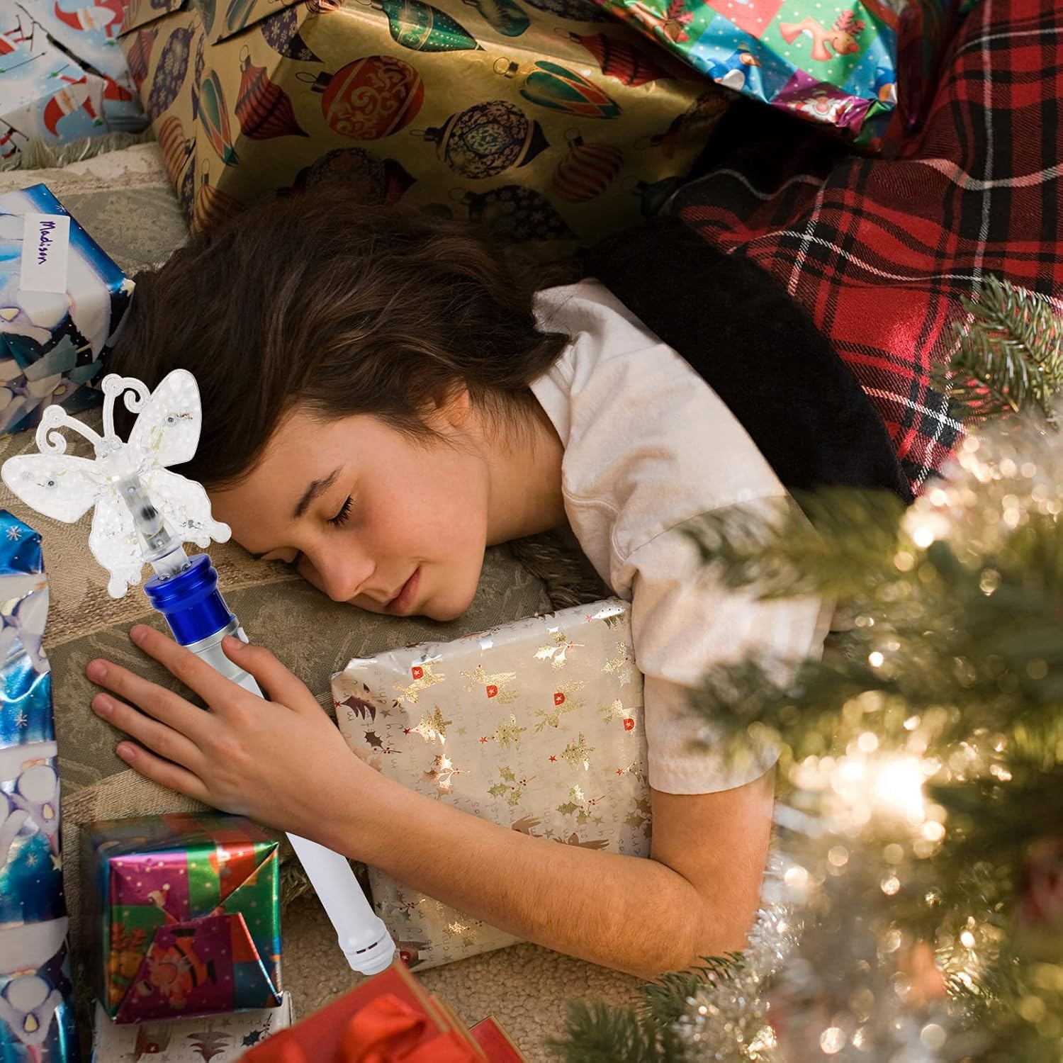 Varita giratoria de copo de nieve de Frozen con luz, varita mágica giratoria para niñas y niños, juguetes sensoriales de princesa mágica, regalo de