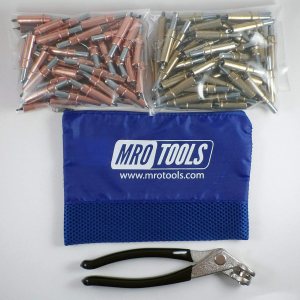 50 18 y 50 316 sujetadores Cleco + alicates Cleco con bolsa de transporte de malla (K4S100-1) 50 18 y 50 316 sujetadores Cleco + alicates Cleco con bolsa de transporte de malla (K4S100-1)