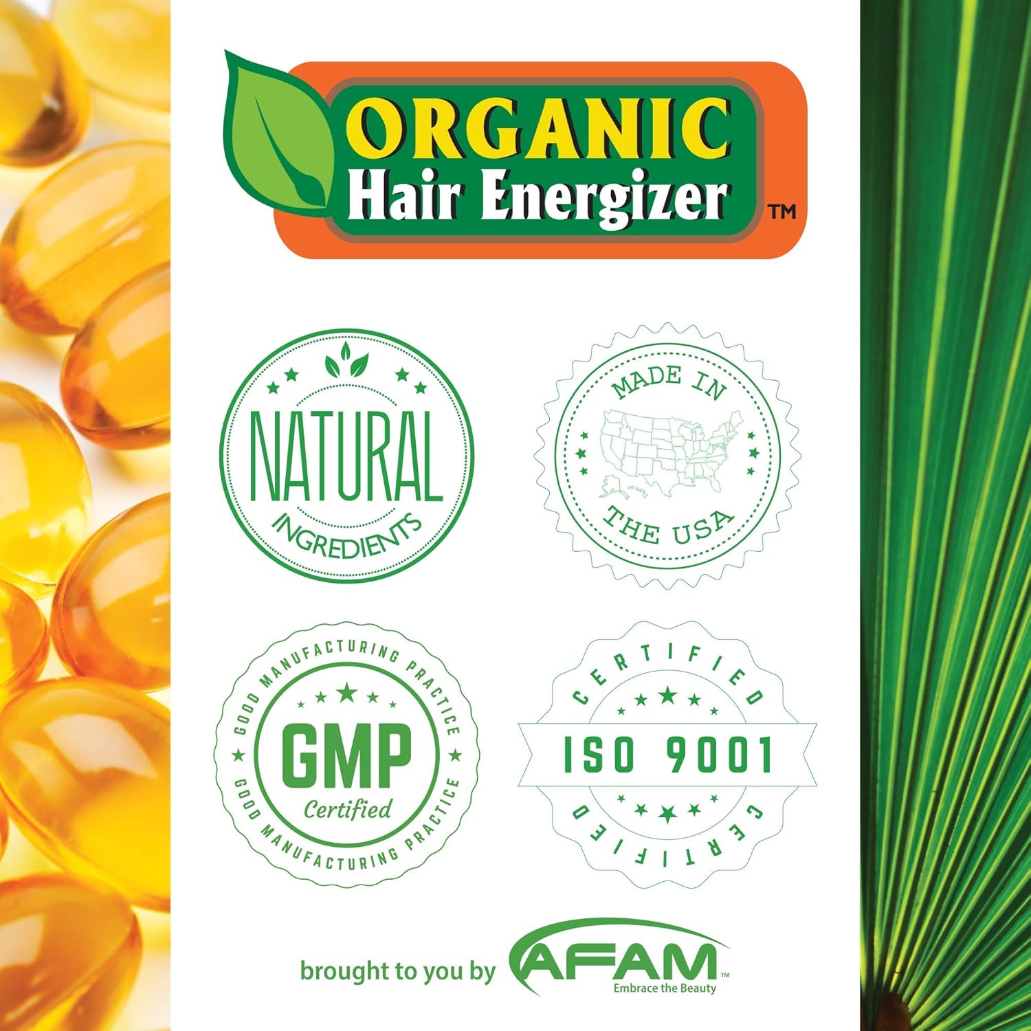 Organic Hair Energizer Pro Vitamin-B5 – Potenciador del crecimiento del cabello, 6 onzas líquidas (paquete de 4) bloqueador de DHT, sin sulfatos y
