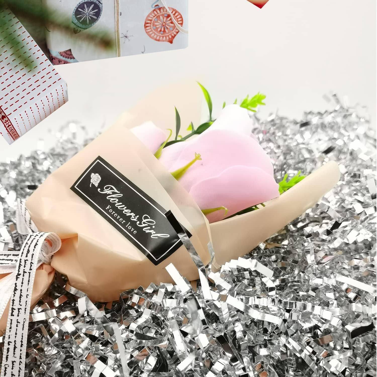 Uptotop Suministro de 4 onzas de relleno de papel cortado arrugado para envolver regalos, cesta de regalo, cumpleaños, boda, Navidad, Acción de