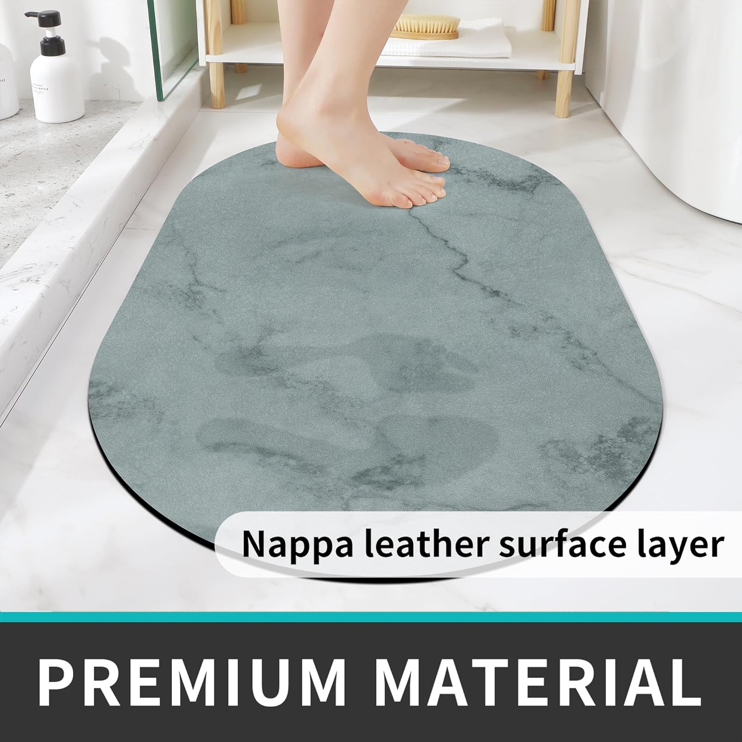 Tapete de baño súper absorbente, de 31.5 x 19.7 pulgadas, de secado rápido, tapete de baño súper absorbente, tapete de piso para sala de estar,
