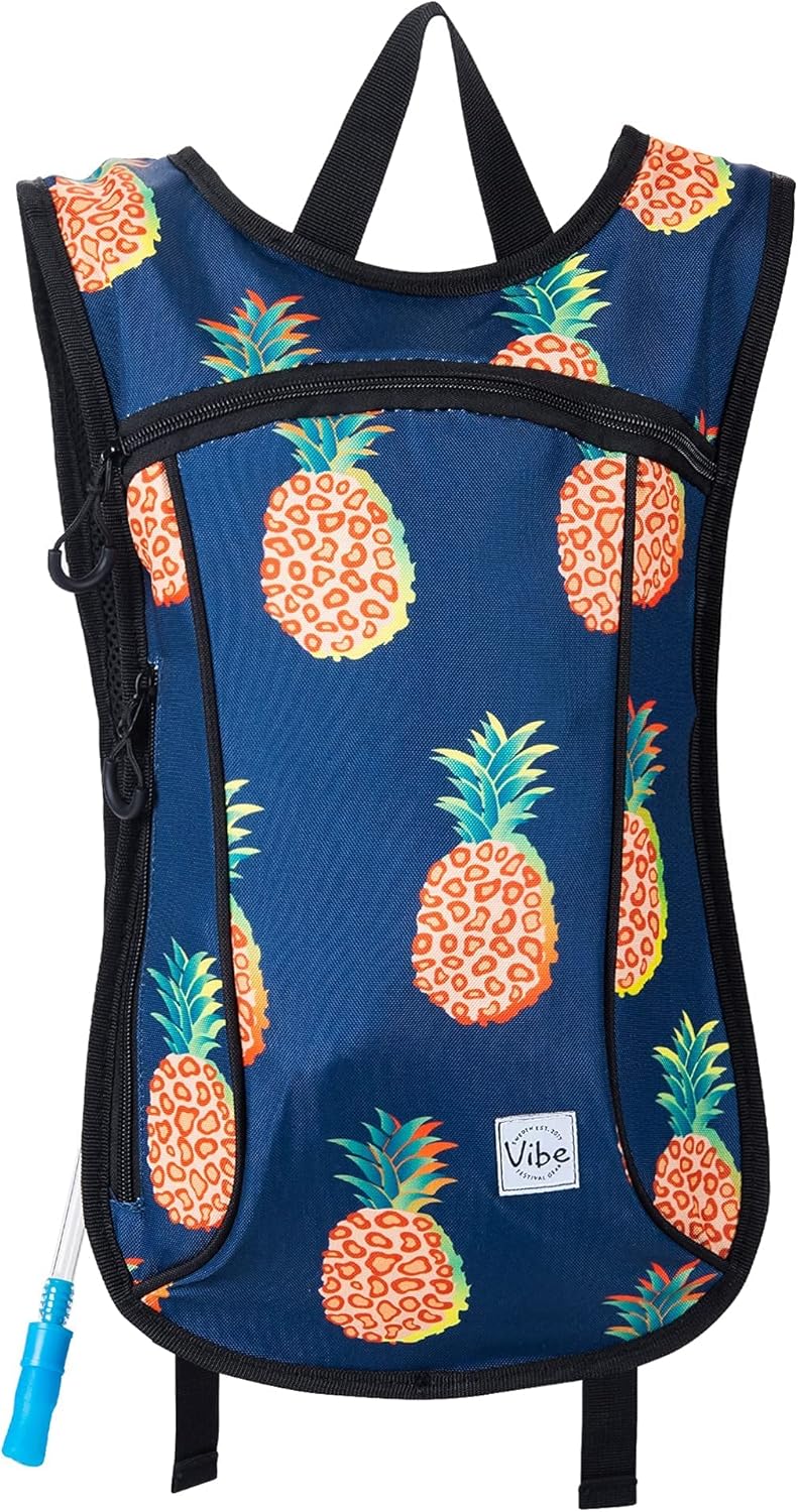 Vibe Festival Gear Mochila de hidratación con bolsa de agua de 2 L para mujeres, hombres, adolescentes y niños, Hydropack Hydro Sports, al aire