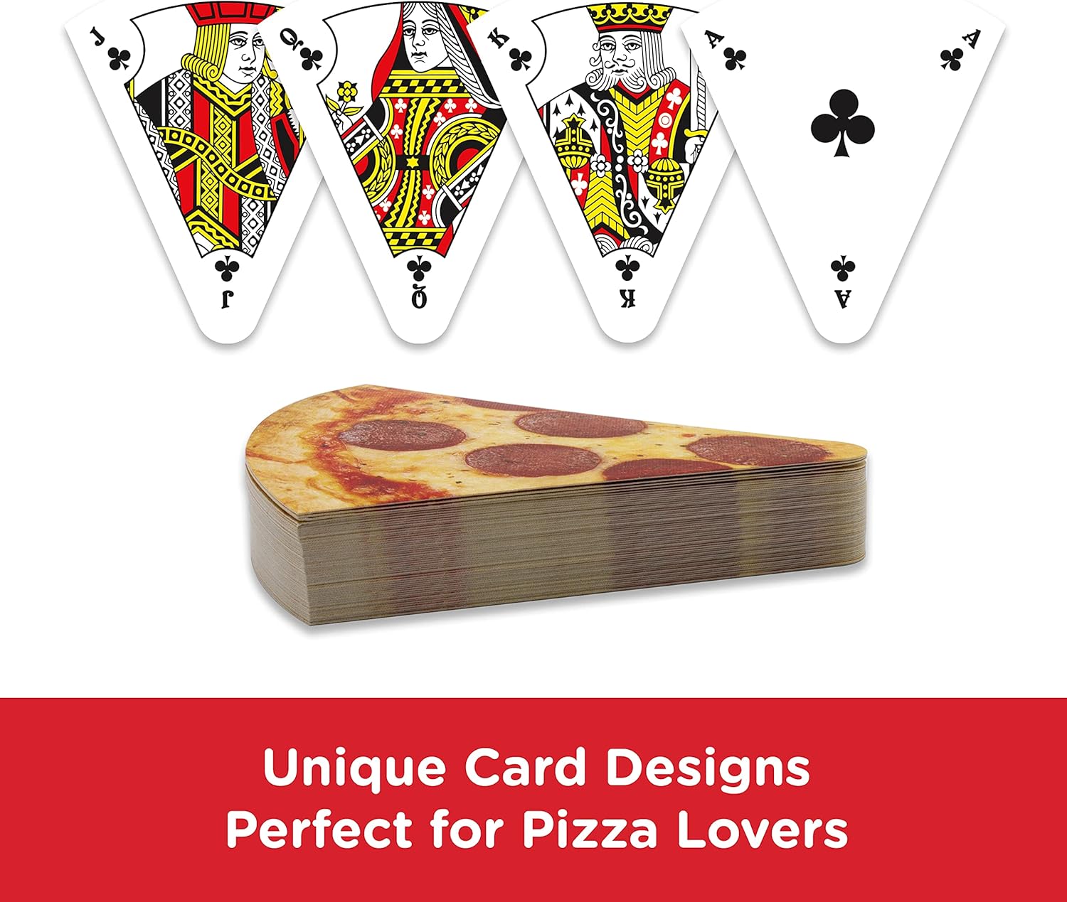 GAMAGO Pizza Playing Cards – Baraja de cartas en forma de pizza para jugar tus juegos de cartas favoritos