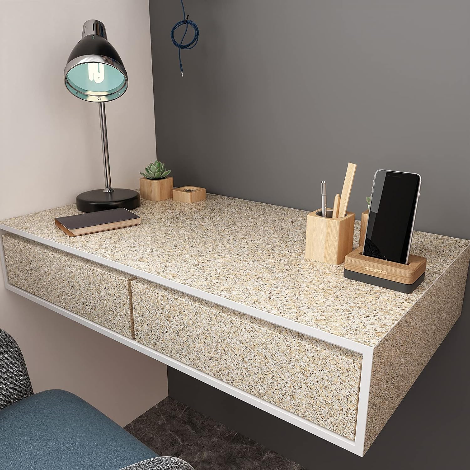 VEELIKE Papel adhesivo de granito de 15.7 x 118 pulgadas para encimeras, impermeable, autoadhesivo, papel tapiz de granito para encimeras de cocina,