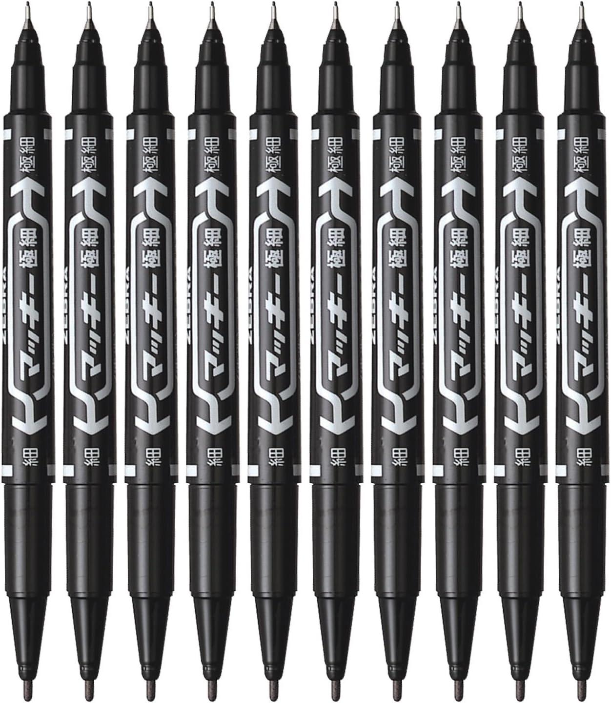 Zebra marcador permanente McKee extra fino B-MO-120-MC-BK Negro 10 piezas