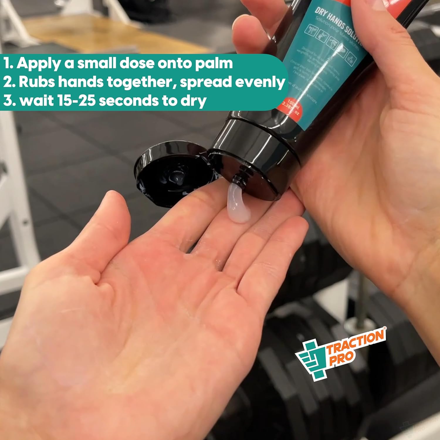 TRACTION PRO Dry Hands Pole Grip for Pole Dancing 2fl.oz – Transparent Pole Dance Grip Enhancer – Mess Free Dry Grip for Hands – Pole Grip Dry