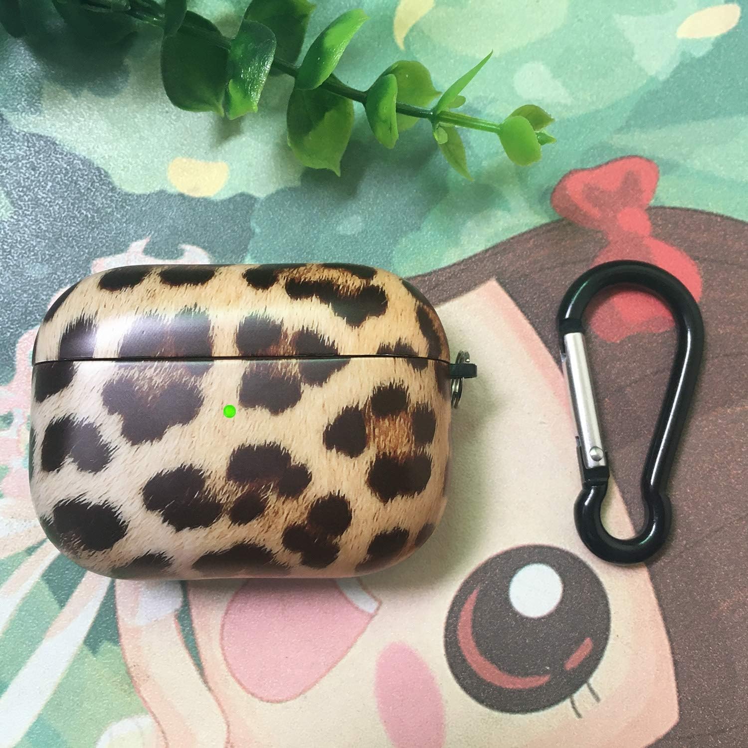 Funda para Airpods Pro  LitoDream Lindo Elegante Funda protectora de piel portátil y a prueba de golpes para mujeres y hombres con llavero para