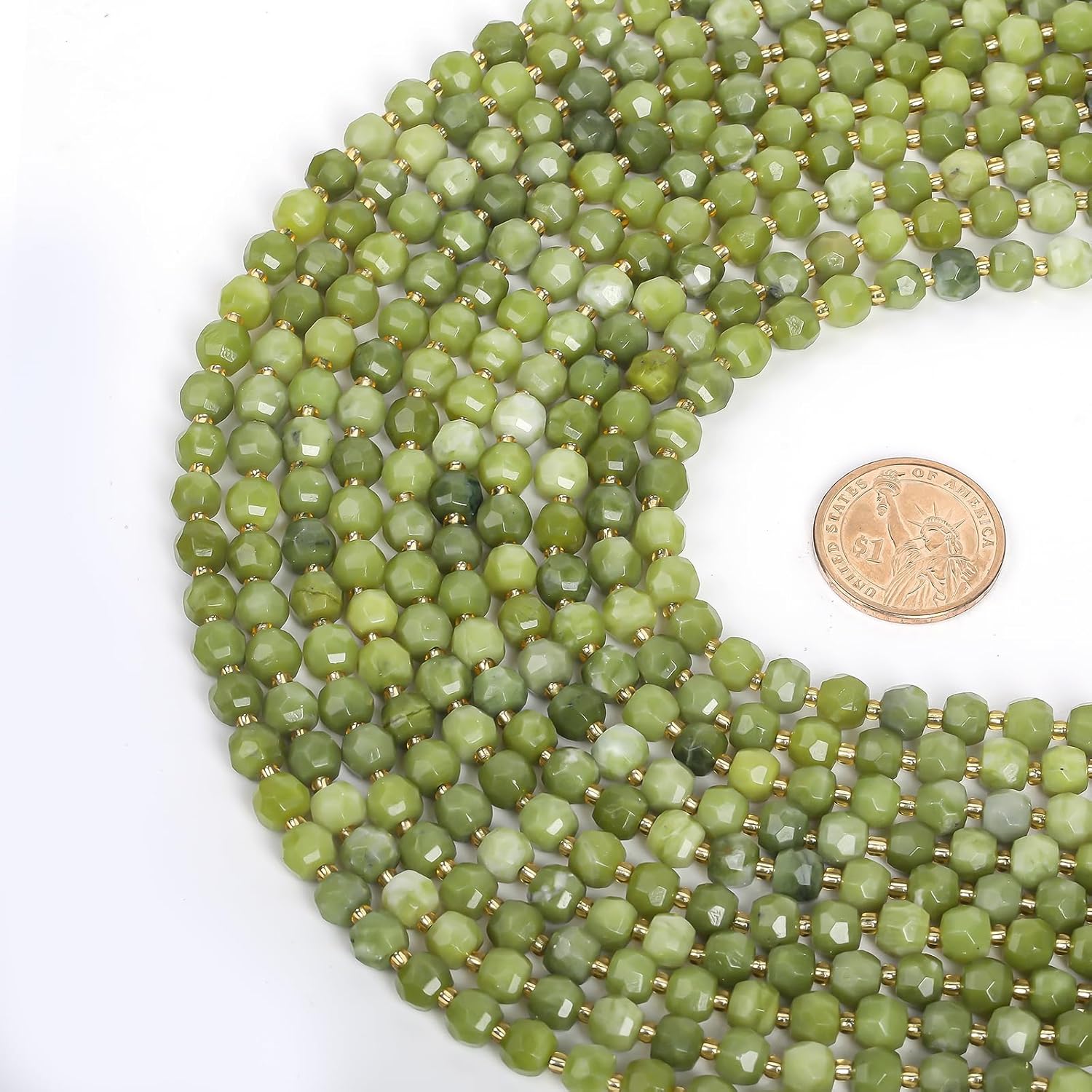 45 cuentas de piedras preciosas naturales para pulseras, collares, aretes, fabricación de cuentas de piedra curativa de 0.315 pulgadas facetadas de
