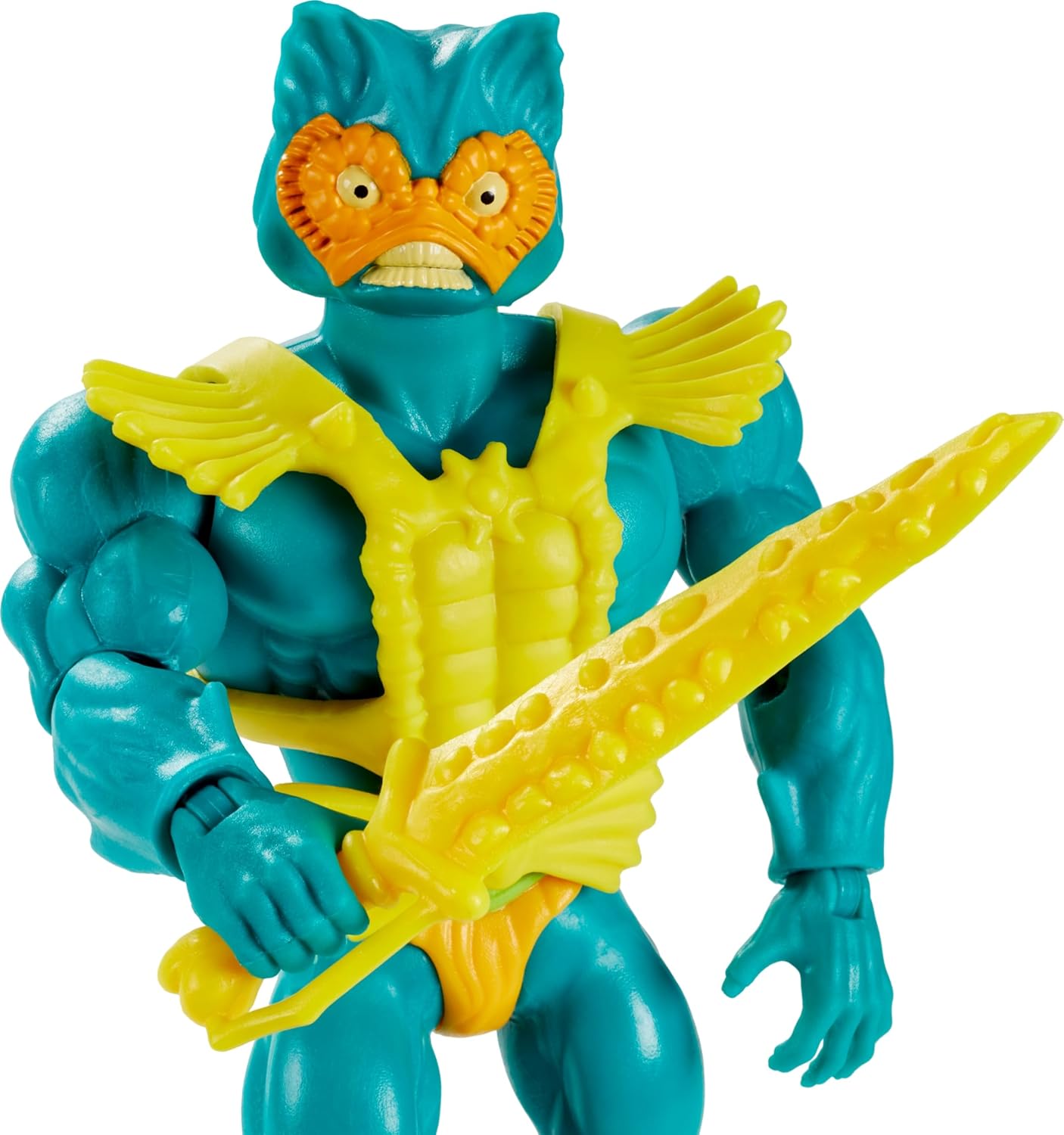 Masters of the Universe Origins Figura de acción, coleccionable Mer-Man, villano MOTU Ocean Warlord, 16 articulaciones articuladas, 5.5 pulgadas con