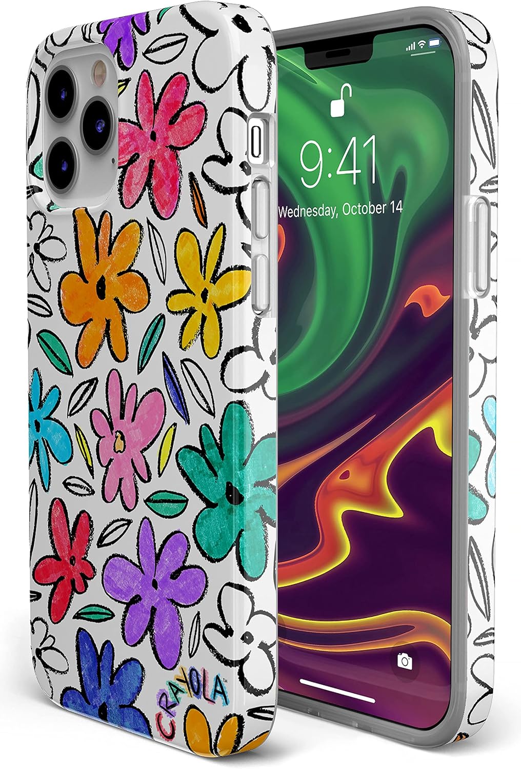 Casely Funda para iPhone 1212 Pro  Fuera de las líneas  Funda con marcador Crayola