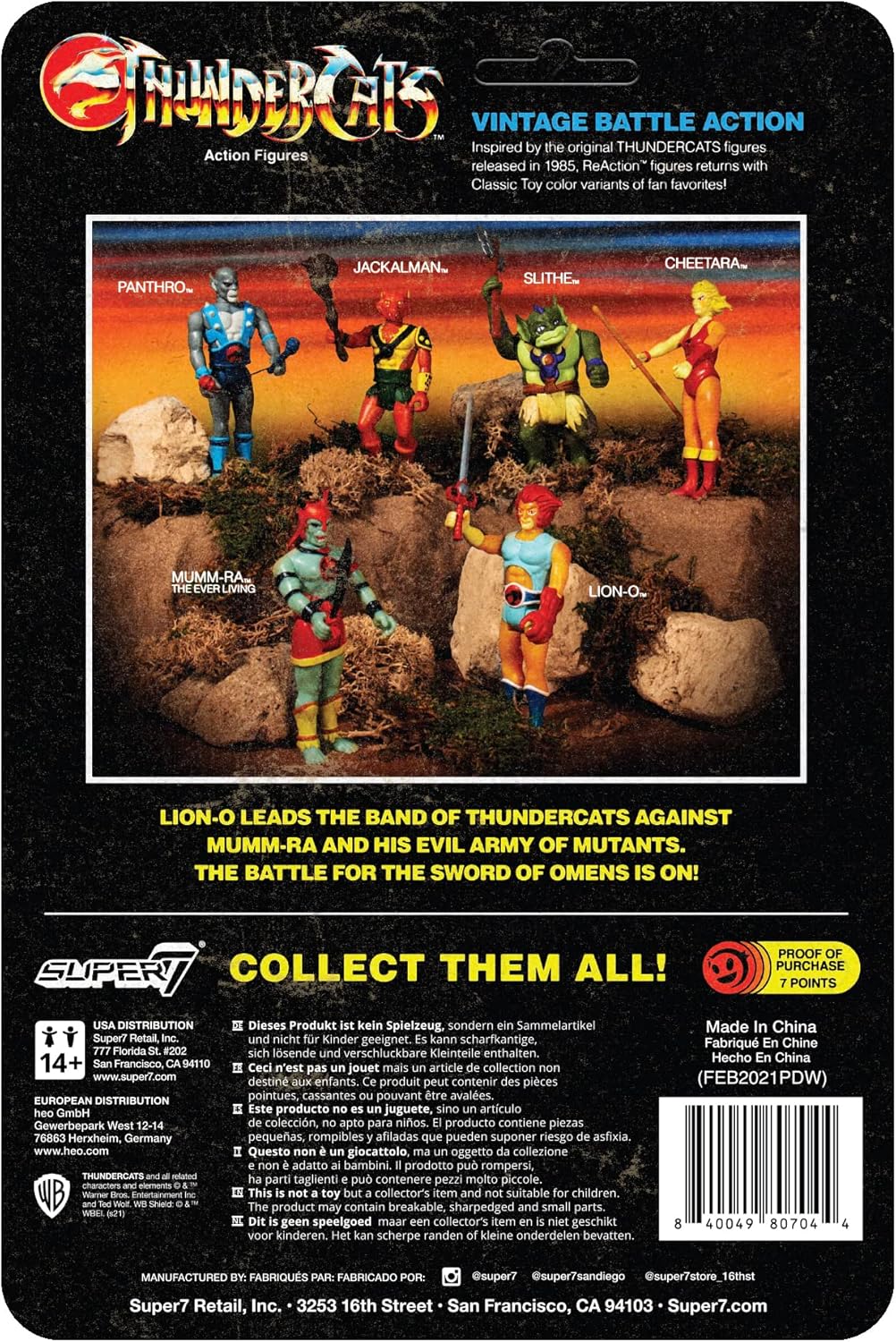 Super7 Thundercats Panthro (variante de juguete) – Figura de acción Thundercats de 3.75 pulgadas con accesorio, colección clásica de programas de