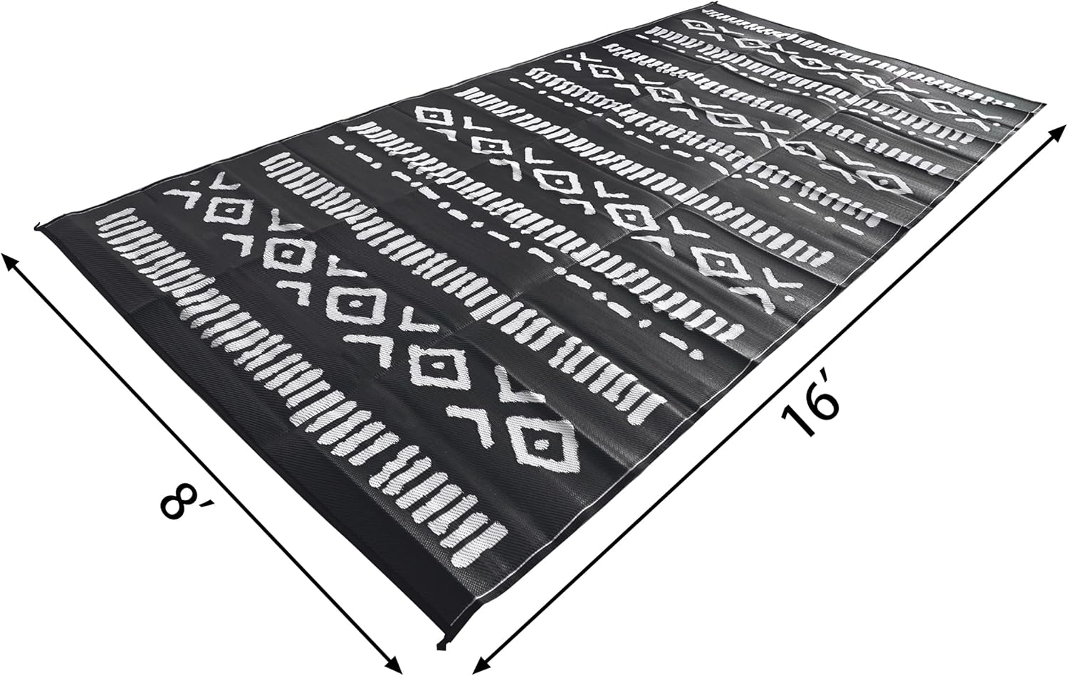 Glamplife Alfombra reciclada impermeable para caravana, alfombra de exterior de 8 x 16 pulgadas para camping  Alfombras de exterior para patio
