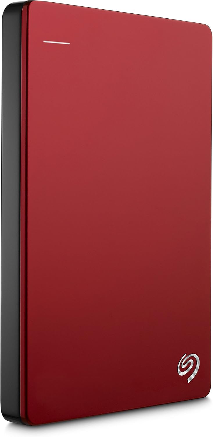 Seagate Backup Plus Slim Portátil (1TB) USB 3.0 2.5″ Disco Duro Externo – Rojo