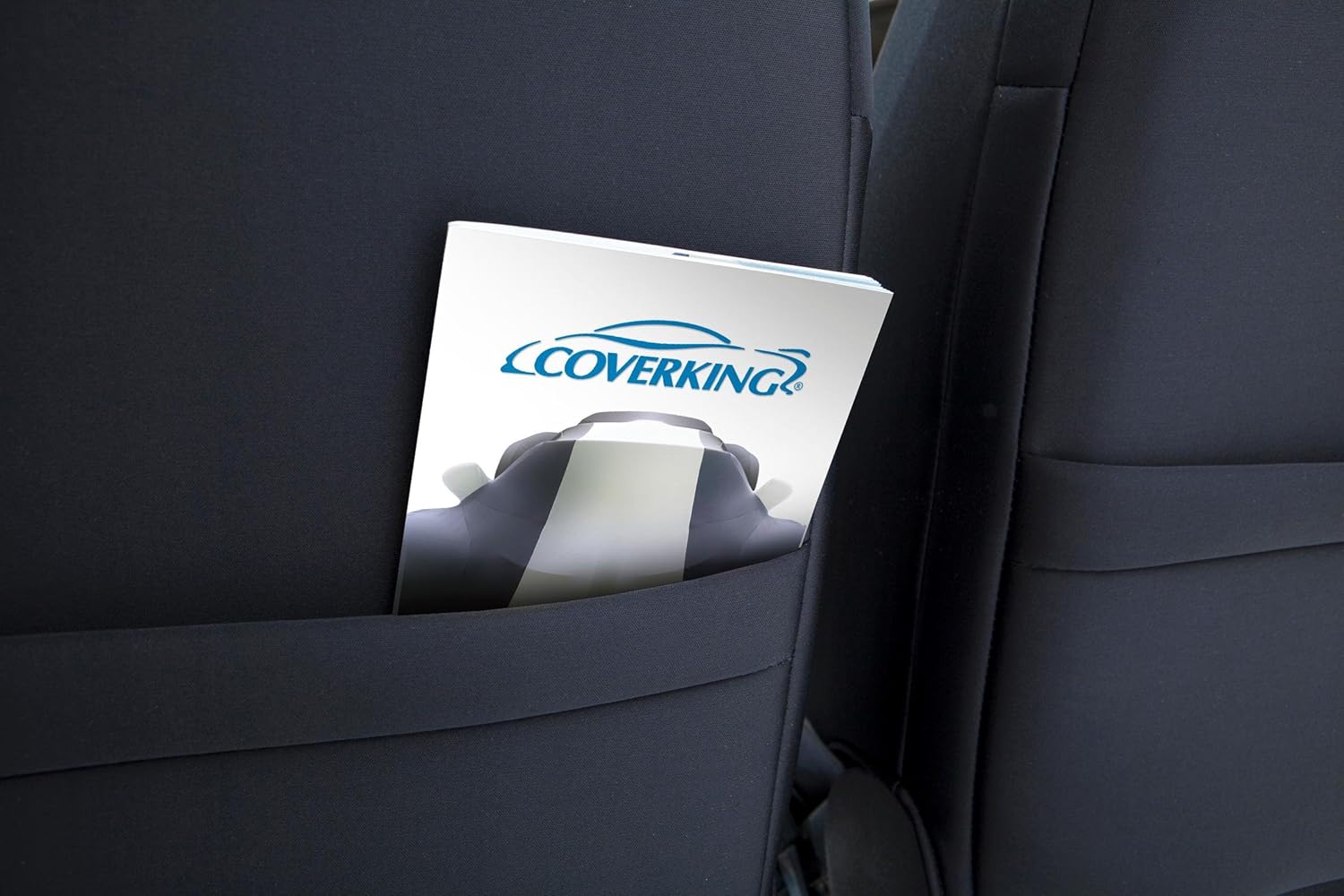 Coverking Funda de asiento de cubo de respaldo alto delantero 5050 para modelos seleccionados Mazda Miata – Neosupreme Solid (negro)