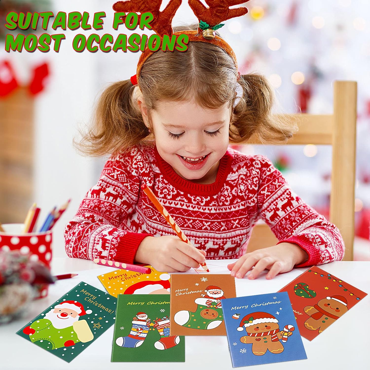Zonon Mini cuaderno de Navidad, mini bloc de notas de Navidad, cuaderno de bolsillo con temática de Navidad, muñeco de nieve, Papá Noel, cuaderno