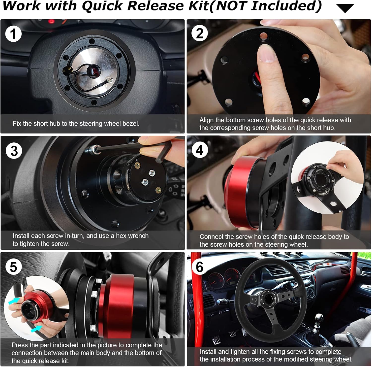 Adaptador de buje corto para volante, adaptador universal de cubo de 6 agujeros, kit para Toyota Celica Land Cruiser Toyota Supra Lexus SC 121H
