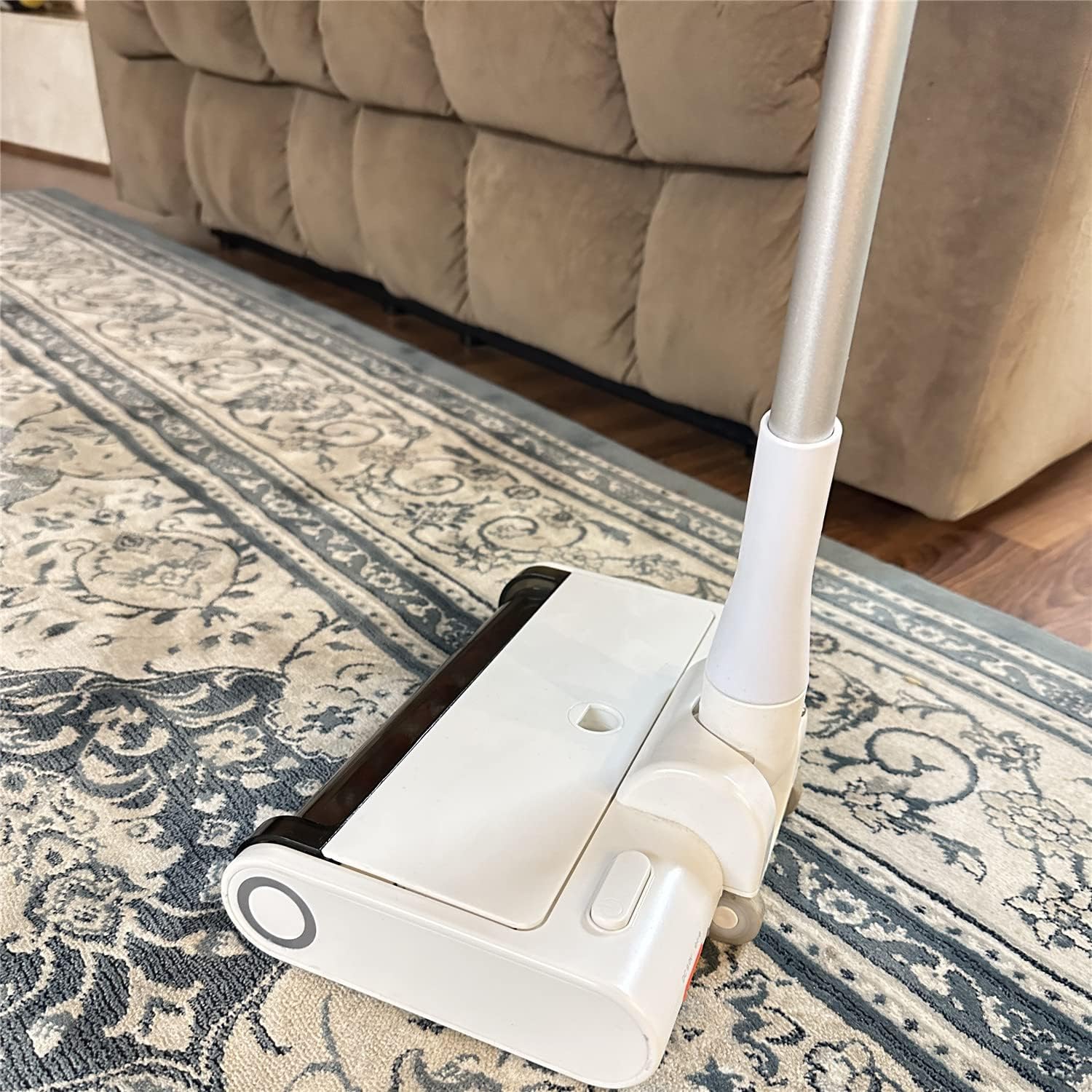 Escoba barredora de piso y alfombra ultraligera de 3.3 libras, 120 minutos de funcionamiento, batería de iones de litio de 2000 mAh, potente y