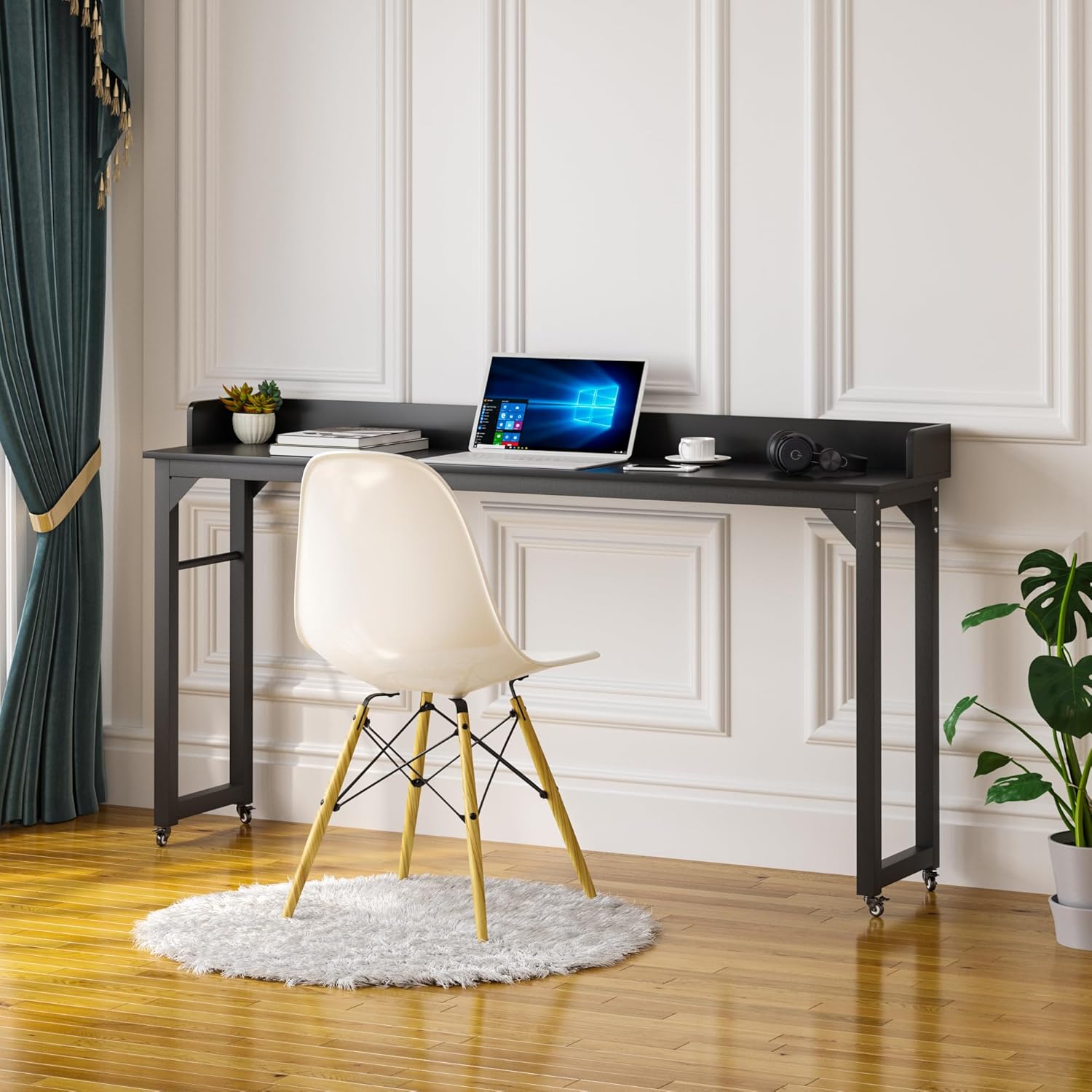 Mesa para colocar sobre la cama con 4 ruedas, mesa médica con ruedas para colocar sobre la cama, 71 pulgadas de ancho x 40 pulgadas de alto,