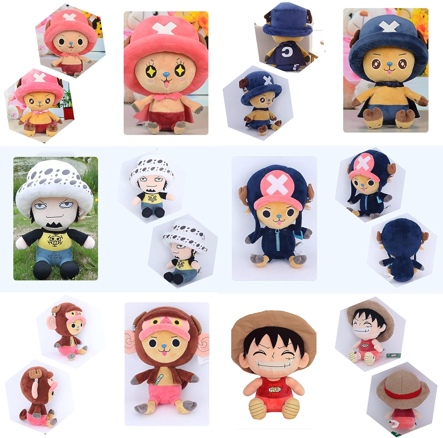 Muñeco de peluche de anime, figura de peluche suave, coleccionable de dibujos animados, muñeca de felpa suave para decoración del hogar del automóvil