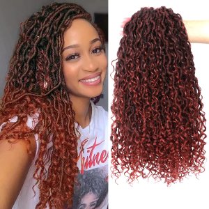 8 paquetes de cabello sintético de ganchillo Goddess Locs de 18 pulgadas para mujeres negras, extensiones de cabello sintético preanudado suave con 8 paquetes de cabello sintético de ganchillo Goddess Locs de 18 pulgadas para mujeres negras, extensiones de cabello sintético preanudado suave con