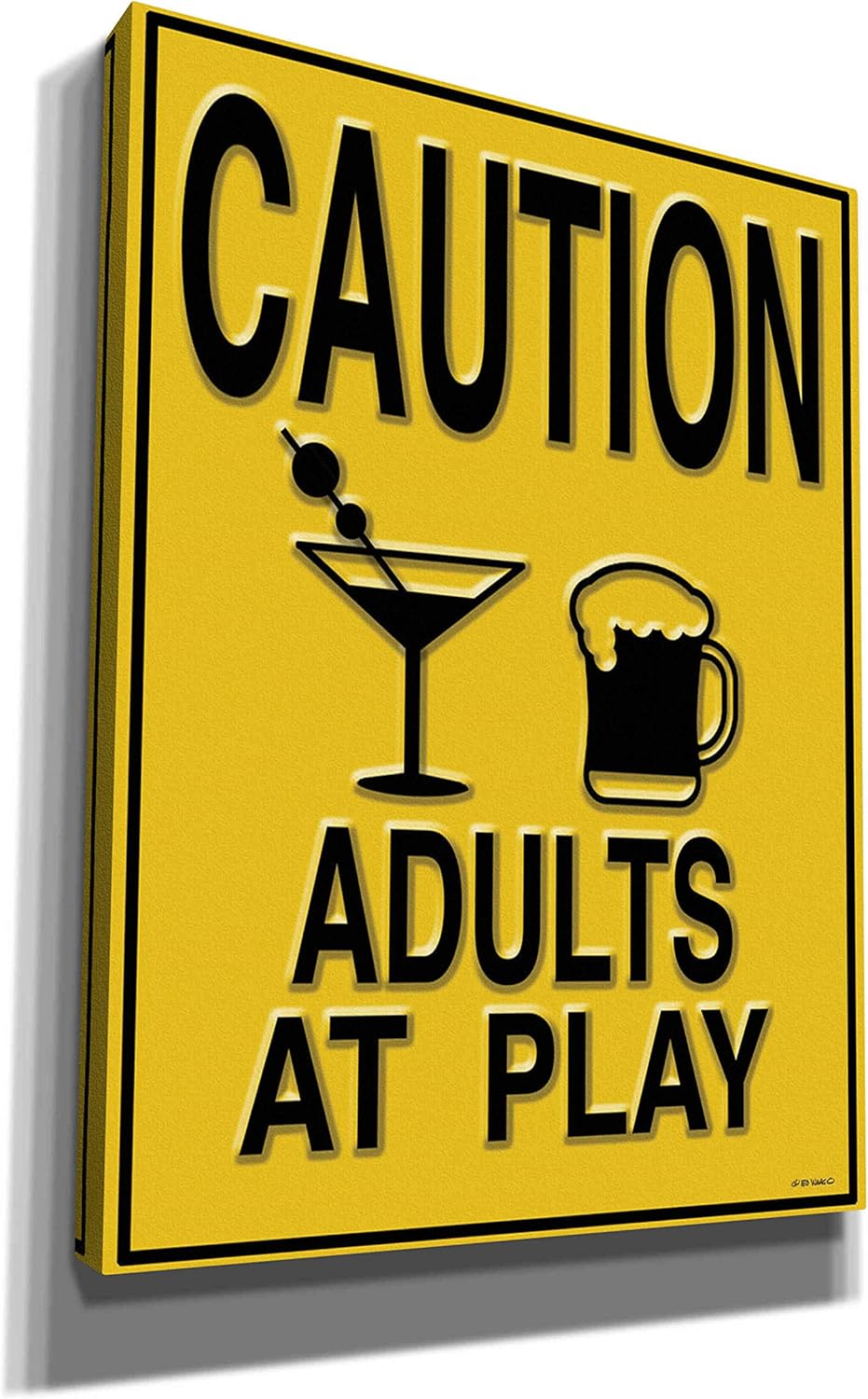 Epic Graffiti ‘Adults at Play I’ by Ed Wargo, Canvas Wall Art, 12″x16″
