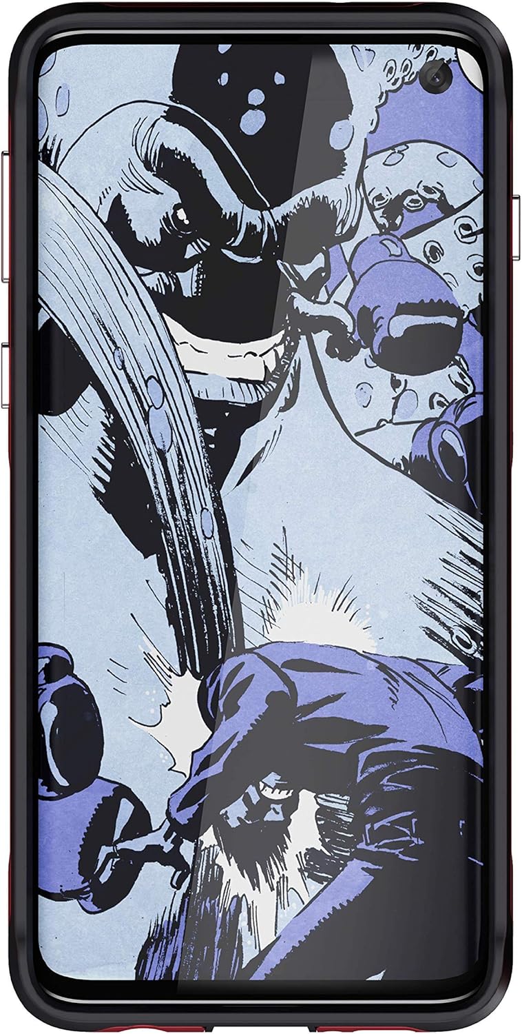 Ghostek Atomic – Funda delgada para Galaxy S10 transparente con parachoques de metal espacial, protección súper resistente, diseño de grado militar