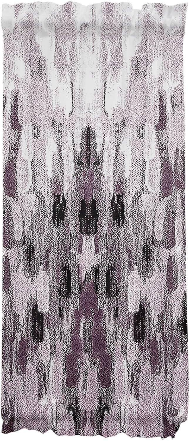 Gradient Purple French Sidelight Front Door Curtain for Door Window, Short Small Side Door Drape Rod Pocket Drapery for Kitchen Patio,Abstract