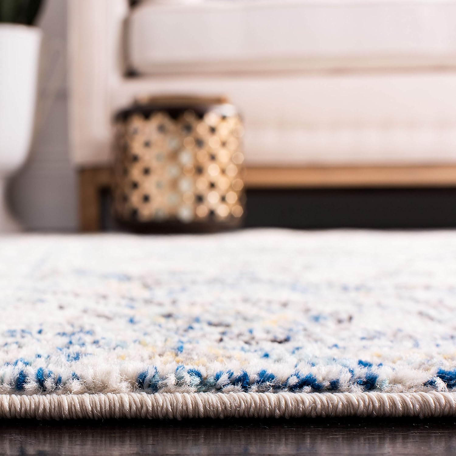 Safavieh – Tapete con diseño de medallón desgastado tipo copo de nieve, colección Madison, no suelta pelo, de fácil cuidado, sala y dormitorio de