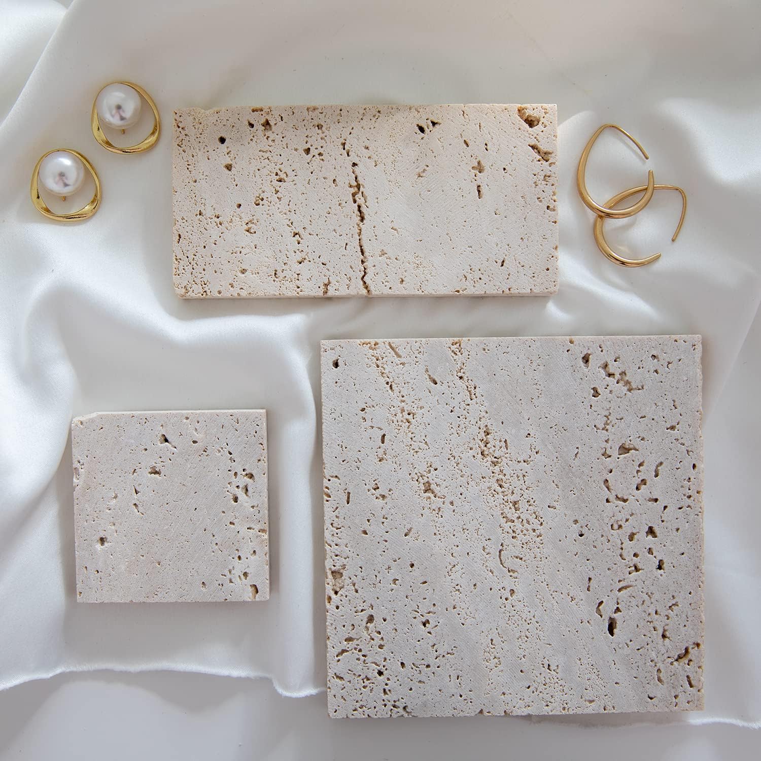 GISELA D Accesorios para fotos, adornos de piedra natural, bandeja de almacenamiento de cosméticos, lápices labiales, joyas, decoración de tiro,