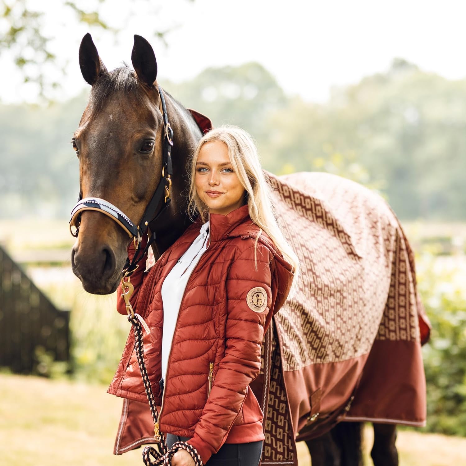 HORZE Avalanche 1200D – Sábana de lluvia de cuello alto (sin relleno)  Manta ligera impermeable para caballo