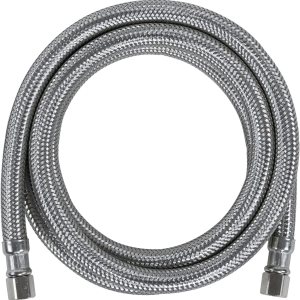 Certified Appliance Accessories Línea de agua para máquina de hielo, 6 pies, núcleo de PVC con acero inoxidable trenzado de alta calidad Certified Appliance Accessories Línea de agua para máquina de hielo, 6 pies, núcleo de PVC con acero inoxidable trenzado de alta calidad