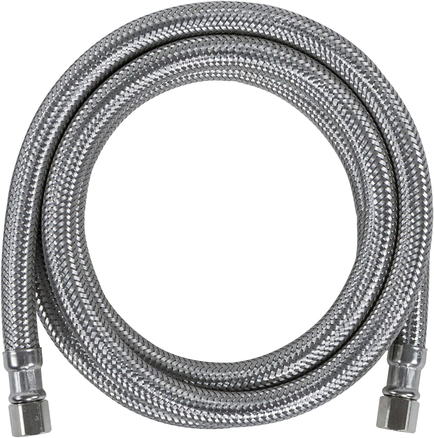 Certified Appliance Accessories Línea de agua para máquina de hielo, 6 pies, núcleo de PVC con acero inoxidable trenzado de alta calidad