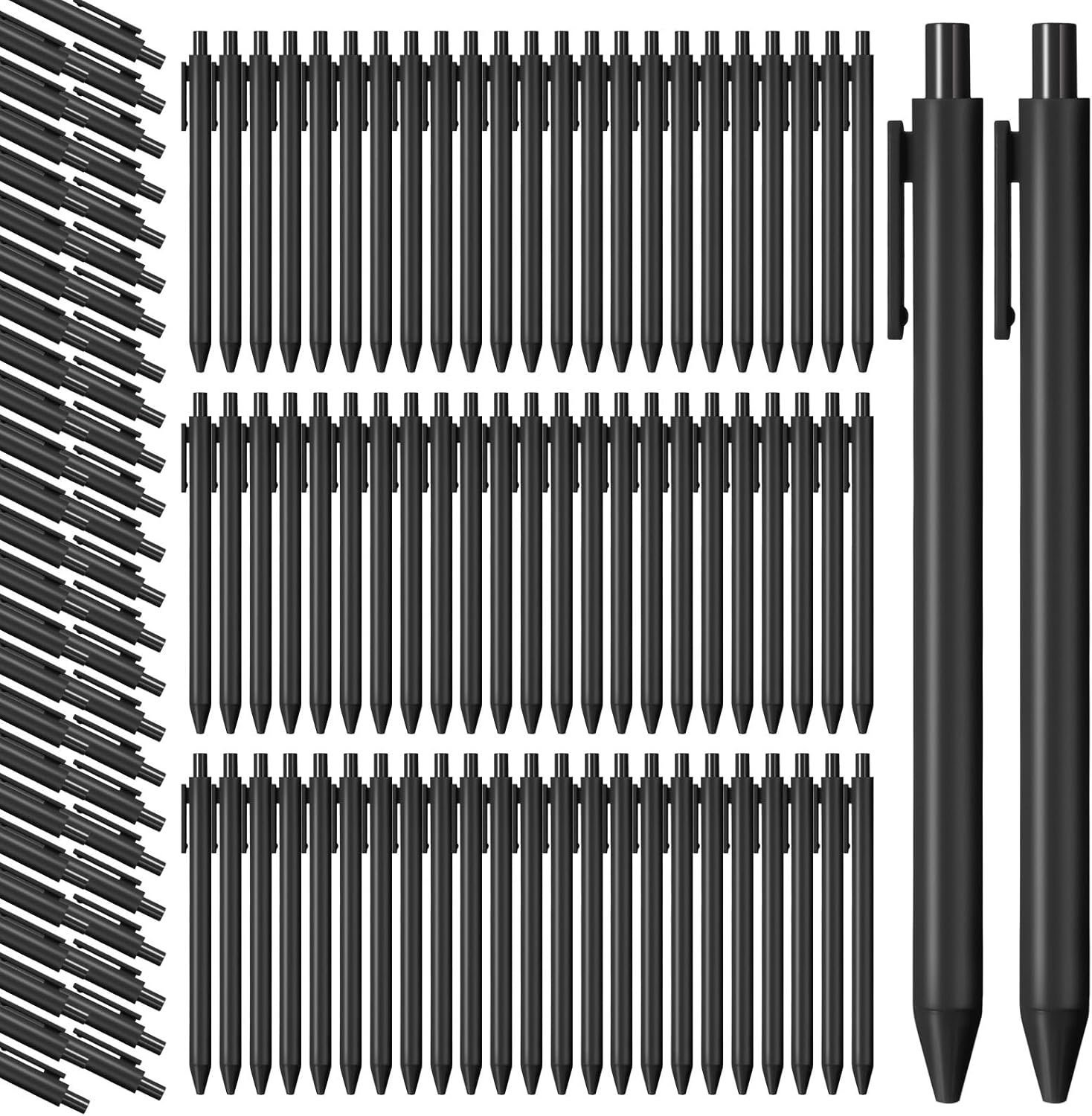 100 bolígrafos retráctiles y cómodos para baby shower, bonitos y elegantes bolígrafos de tinta negra, bonitos suministros escolares en punta media