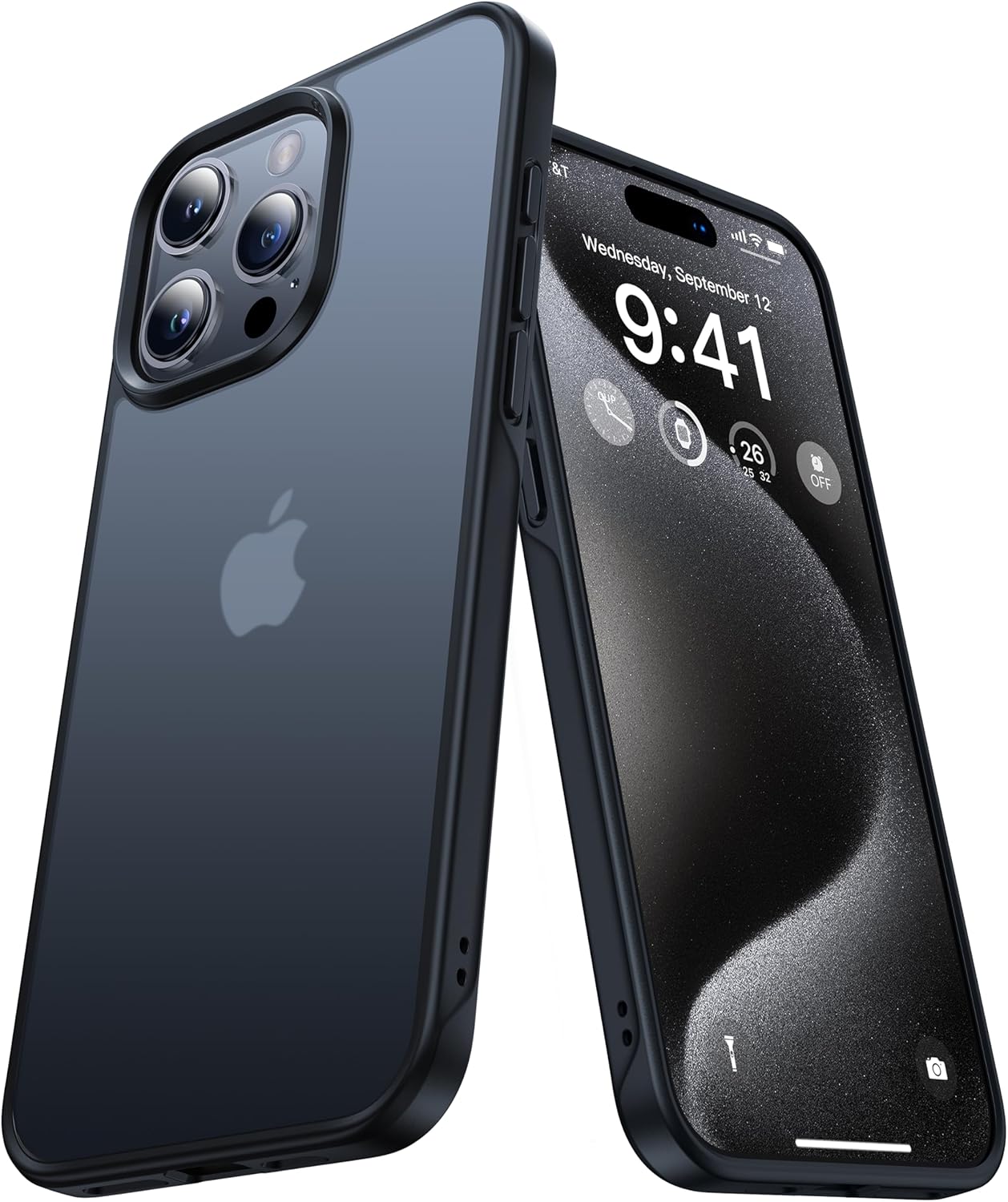 CASEKOO Funda mate para iPhone 15 Pro Max a prueba de golpes, nunca amarilla protección contra caídas de grado militar de 10 pies Funda translúcida