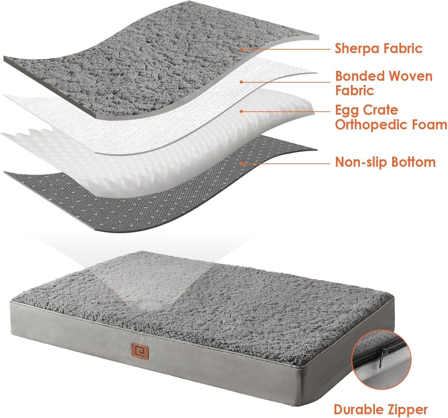 EHEYCIGA Camas lavables para perros extragrandes, cama para perros XL con funda extraíble para jaula, cama ortopédica de espuma para mascotas,