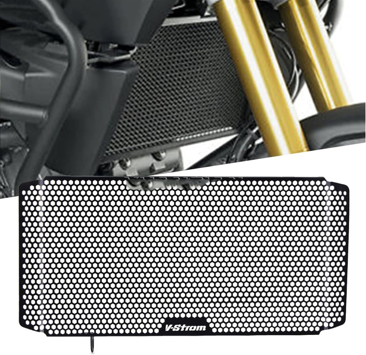 HRTLSS Para Suzuki V-Strom 1000XT GTA1000X GTA 18-19 Protector de rejilla de radiador VStrom 1000 2014-2019 Accesorios Motocicleta Cubiertas de