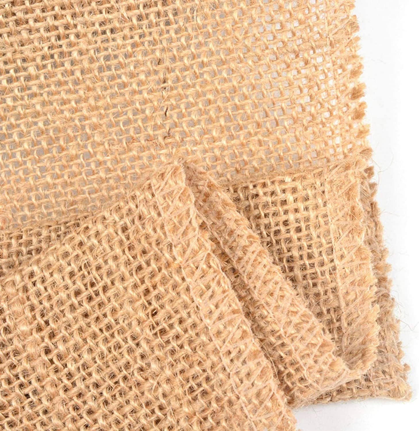 Lainrrew – Cinta de arpillera, cinta de tela de arpillera de 4 pulgadas de ancho, cinta de arpillera natural con bordes finisheh para envoltura de