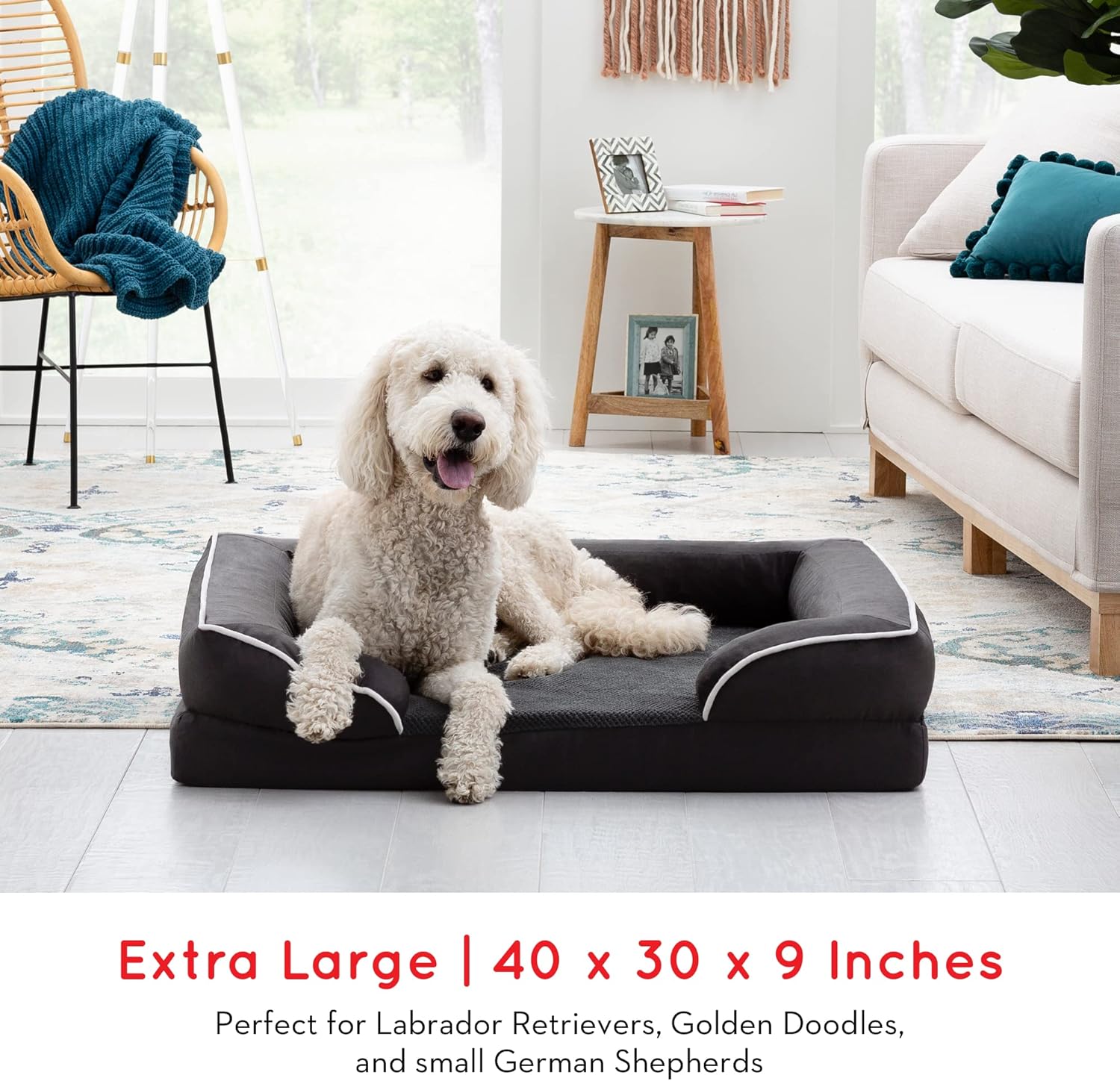 Brindle Cama ortopédica para perros extra grandes, sofá cama impermeable para perros extragrande, sofá cama de espuma viscoelástica de apoyo para